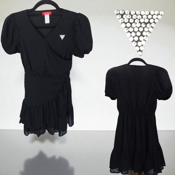 Little Girls Youth Black Wednesday, Goth, Size Medium Knee Length Dress - Picture 3 of 6